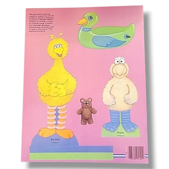 1985 Sesame Street Follow That Bird Paper Dolls Golden Book Uncut Big Bird - Picture 2 of 6